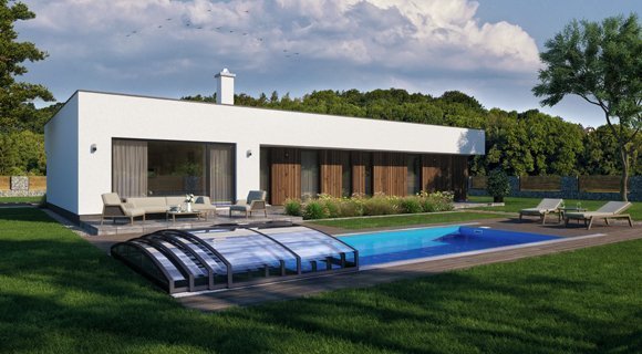 VEXTA B143 - PLOCHÁ STŘECHA - moderní bungalov 5kk
